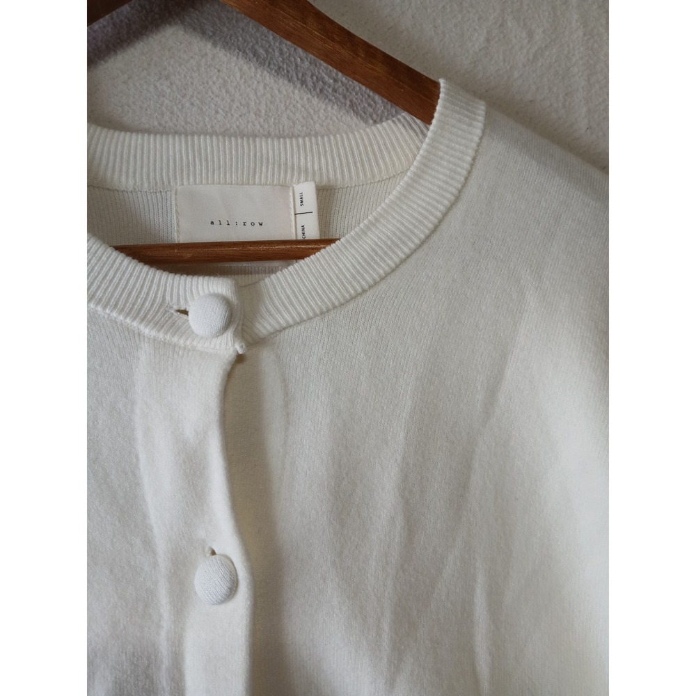 All Row Sweater‎ Button Up Ivory cardigan Small NWOT - Picture 10 of 10